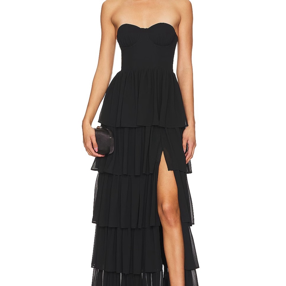 Lovers and friends Hattie gown in black
